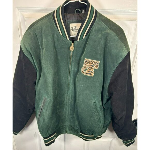 Vintage Disney Store Green Varsity Jacket Tigger 1968 Logo & Embroidery Zip M - Picture 3 of 10